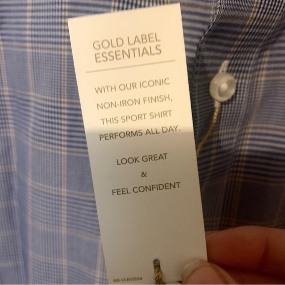 Men’s Roundtree & Yorke Gold Label Button Up Shirt NWT - Picture 3 of 8